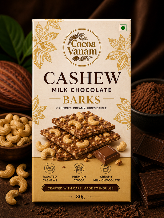 Cashew milk chocolate barks